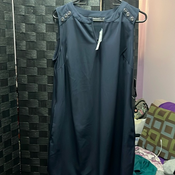 A-Line Navy Dress - Picture 1 of 4
